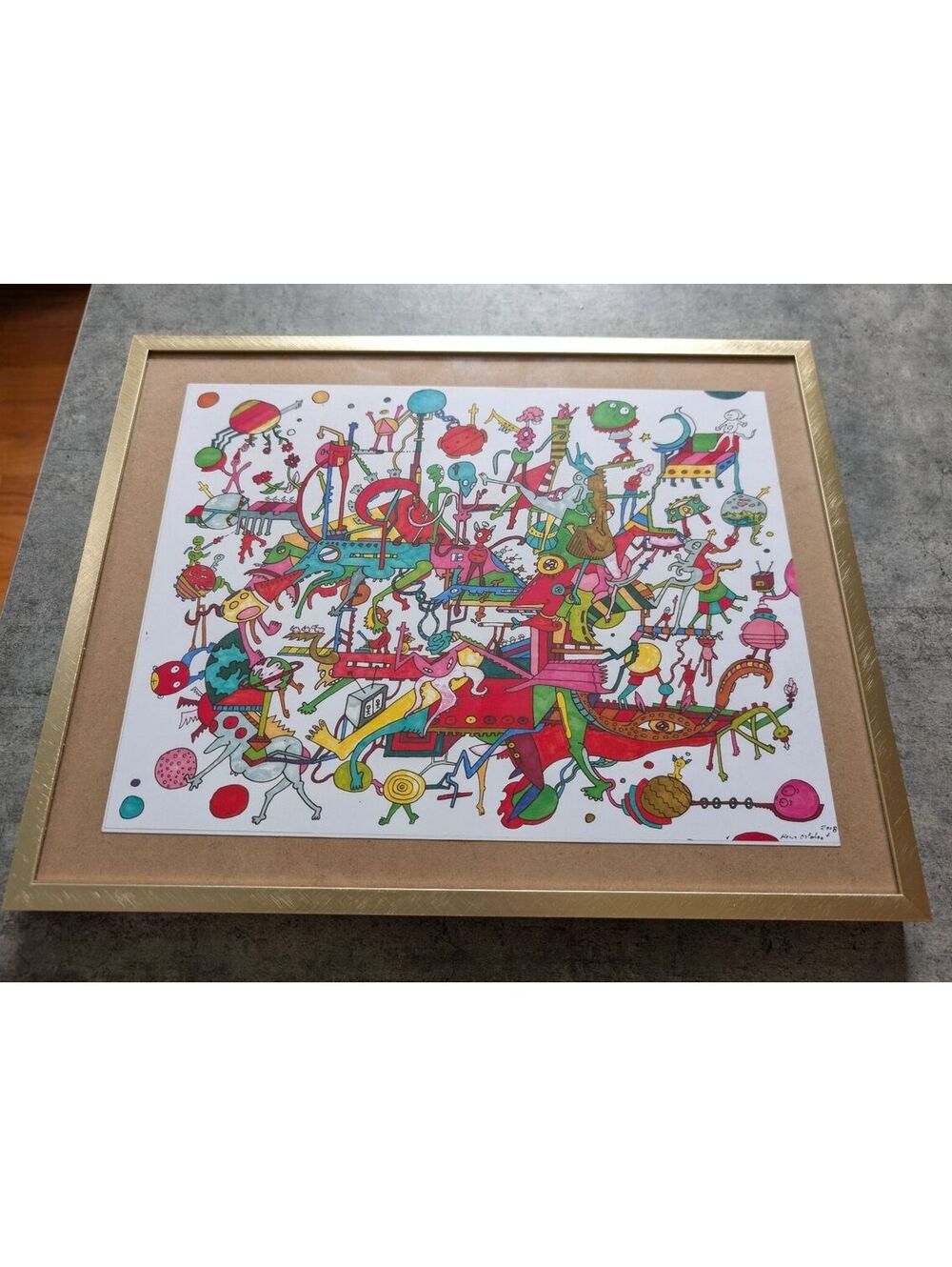 Kevin Osterhout Framed Art Print Abstract Planets Robots Mindscapes 11x14 2018